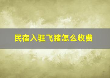 民宿入驻飞猪怎么收费