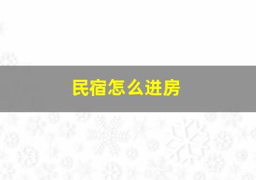 民宿怎么进房