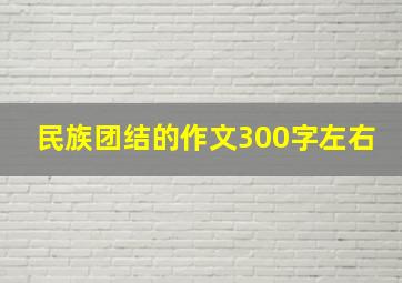 民族团结的作文300字左右