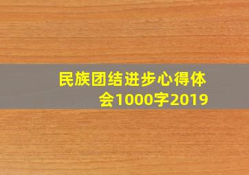 民族团结进步心得体会1000字2019