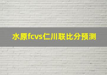 水原fcvs仁川联比分预测