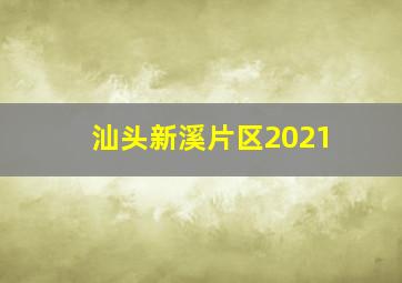 汕头新溪片区2021