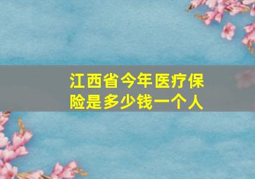 江西省今年医疗保险是多少钱一个人