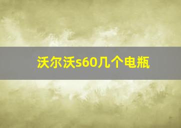 沃尔沃s60几个电瓶