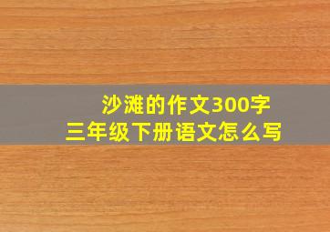 沙滩的作文300字三年级下册语文怎么写