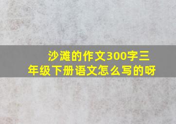 沙滩的作文300字三年级下册语文怎么写的呀