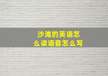 沙滩的英语怎么读语音怎么写