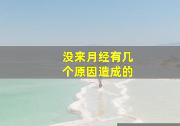 没来月经有几个原因造成的