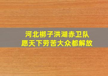 河北梆子洪湖赤卫队愿天下劳苦大众都解放