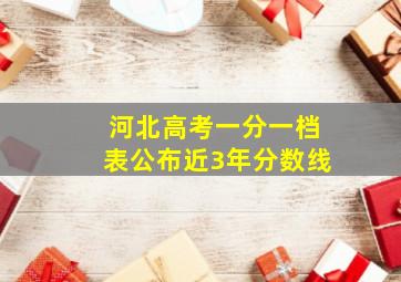 河北高考一分一档表公布近3年分数线