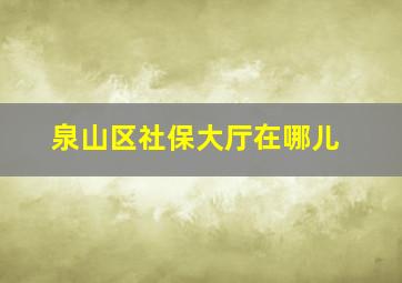 泉山区社保大厅在哪儿