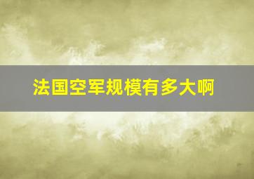 法国空军规模有多大啊