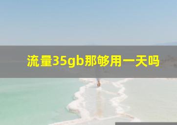 流量35gb那够用一天吗