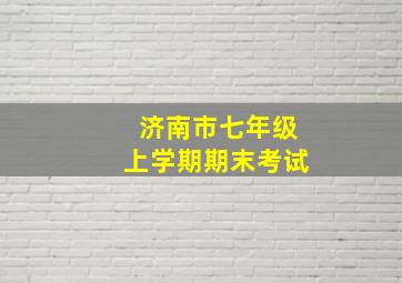 济南市七年级上学期期末考试