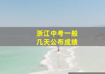 浙江中考一般几天公布成绩