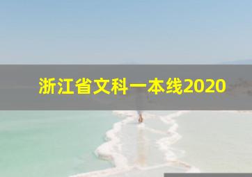 浙江省文科一本线2020