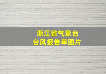 浙江省气象台台风报告单图片