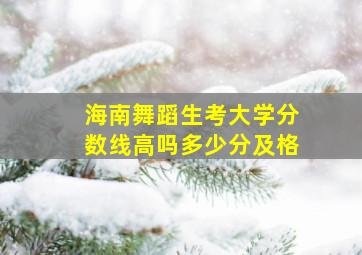 海南舞蹈生考大学分数线高吗多少分及格