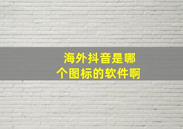 海外抖音是哪个图标的软件啊