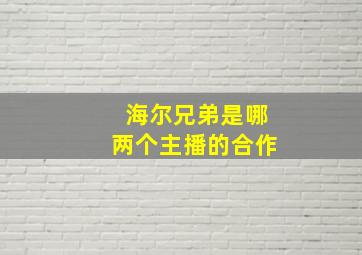 海尔兄弟是哪两个主播的合作