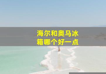 海尔和奥马冰箱哪个好一点