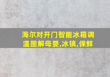 海尔对开门智能冰箱调温图解母婴,冰镇,保鲜