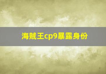 海贼王cp9暴露身份