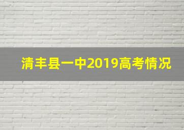 清丰县一中2019高考情况