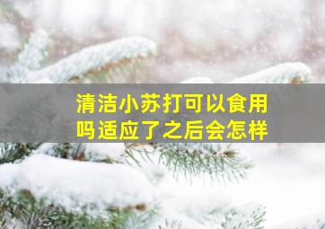 清洁小苏打可以食用吗适应了之后会怎样