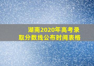 湖南2020年高考录取分数线公布时间表格