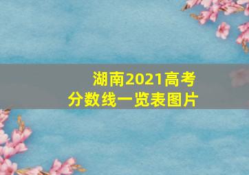 湖南2021高考分数线一览表图片