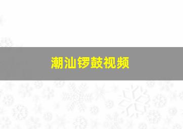 潮汕锣鼓视频