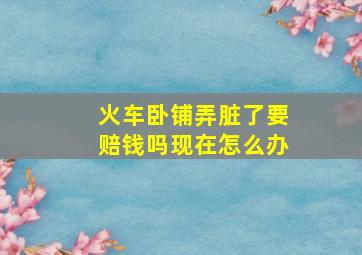 火车卧铺弄脏了要赔钱吗现在怎么办