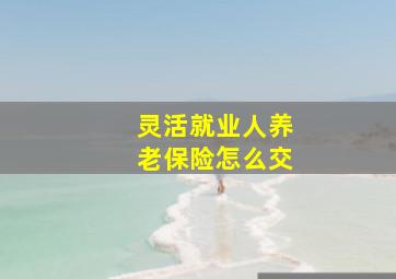 灵活就业人养老保险怎么交