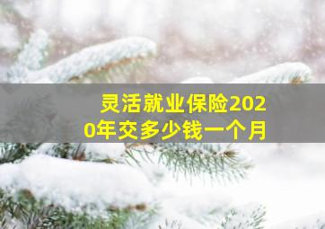 灵活就业保险2020年交多少钱一个月