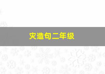 灾造句二年级