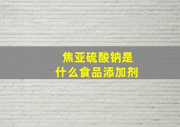 焦亚硫酸钠是什么食品添加剂