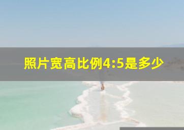 照片宽高比例4:5是多少