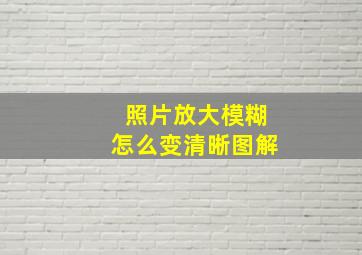 照片放大模糊怎么变清晰图解