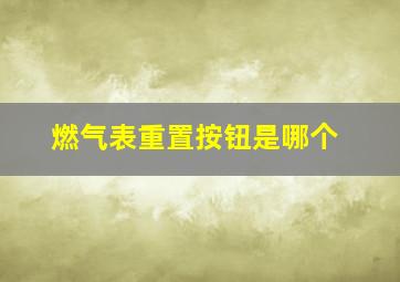 燃气表重置按钮是哪个