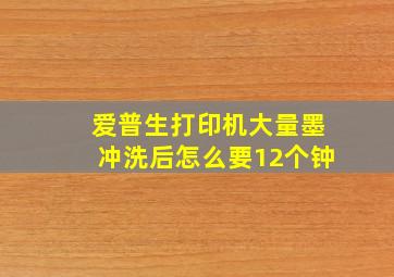 爱普生打印机大量墨冲洗后怎么要12个钟