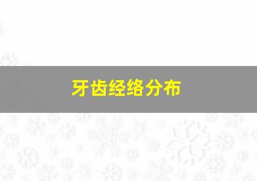 牙齿经络分布