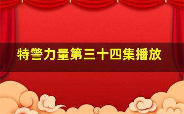 特警力量第三十四集播放