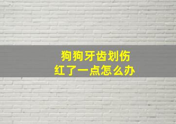 狗狗牙齿划伤红了一点怎么办