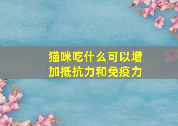 猫咪吃什么可以增加抵抗力和免疫力