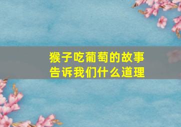 猴子吃葡萄的故事告诉我们什么道理