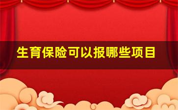 生育保险可以报哪些项目