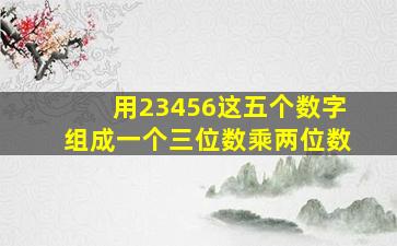 用23456这五个数字组成一个三位数乘两位数