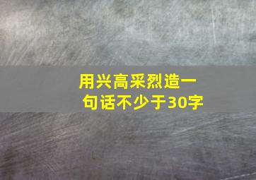 用兴高采烈造一句话不少于30字