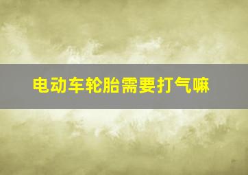 电动车轮胎需要打气嘛